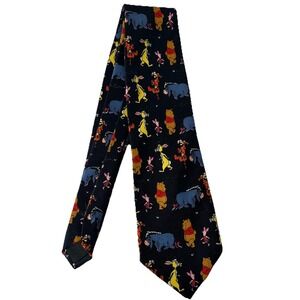 Winnie the Pooh Piglet Tigger Eeyore Paisley Men's Necktie Tie